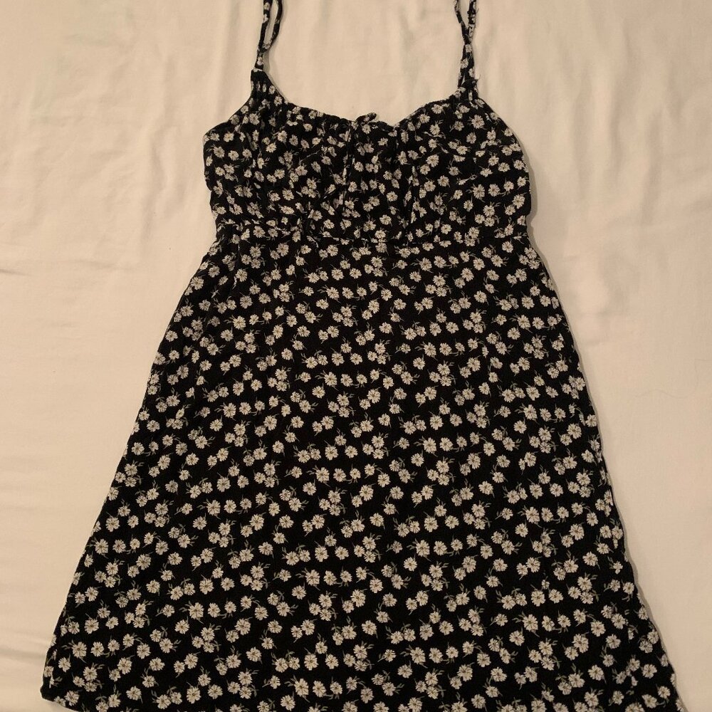 Hollister Black Floral Mini Dress